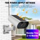 Camera de surveillance panneau solaire Wifi et IP Zoom X4 vision de nuit