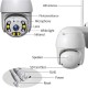 Camera de surveillance à tête rotative IP et Wifi 1080P vision de nuit