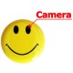 Smiley camera broche