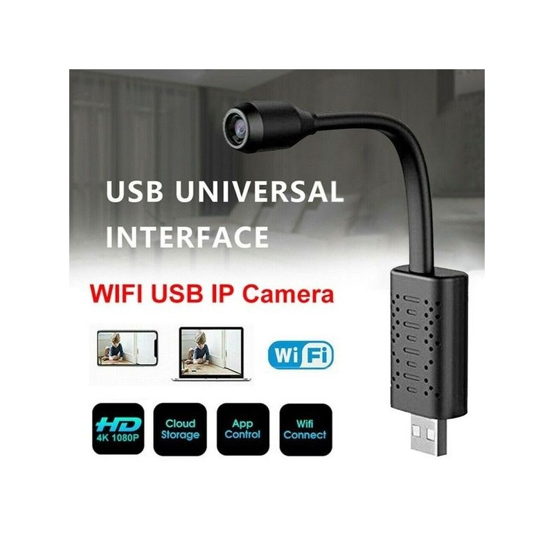 Mini caméra espion USB WIFI IP 1080P flexible avec détecteur de mouvement 