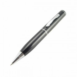 Stylo mini caméra espion gris et noir 8Go