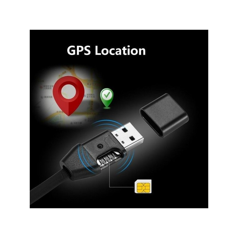 Câble USB GSM Mouchard Tracker position GPS et écoute audio à distance