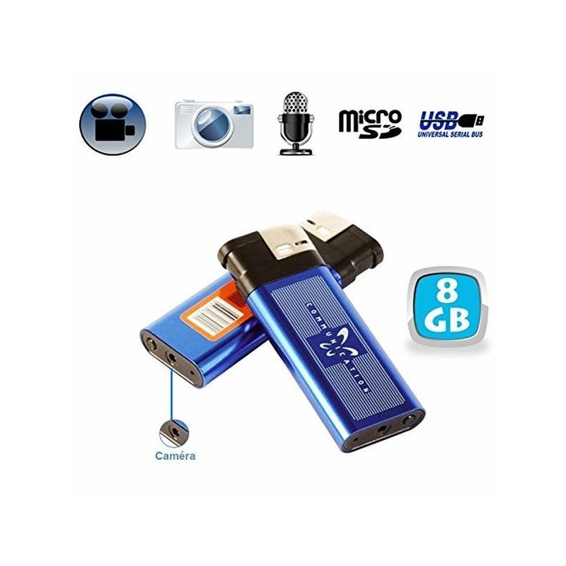 Briquet Camera espion HD 1080P et mouchard enregistreur vocal 